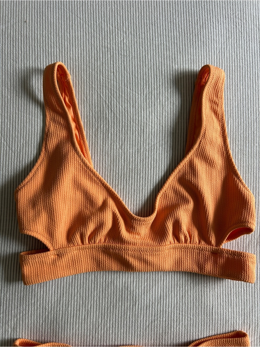 Roxy Orange Ribbed Bikini Set - Picture 2 of 9